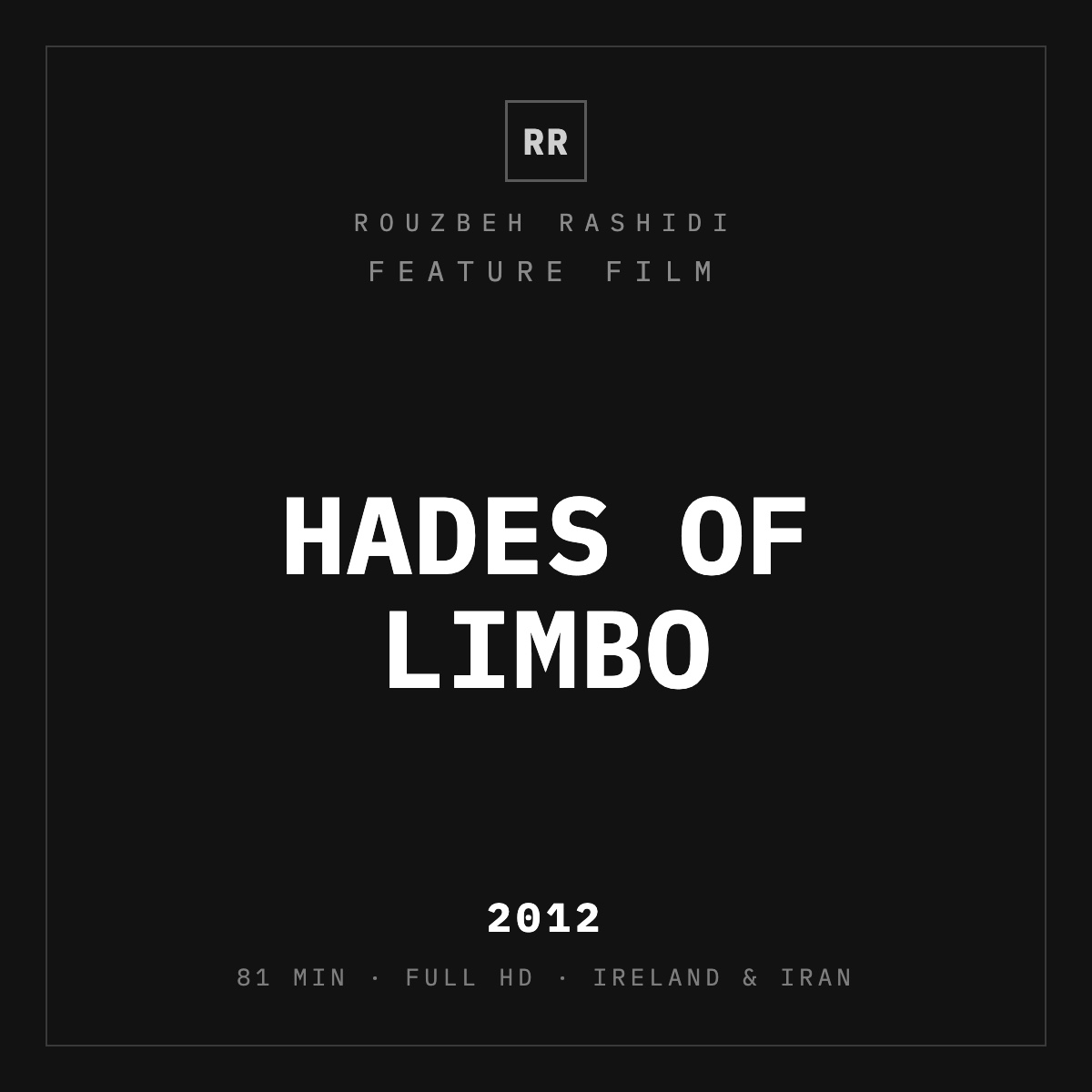 Hades of Limbo (2012) — typographic plate, Rouzbeh Rashidi